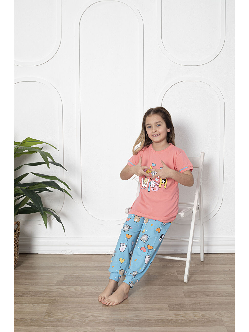 Kapi Kids Pembe Kız Çocuk Pandacık Baskılı Pijama Takımı Mnx 6080 - 3