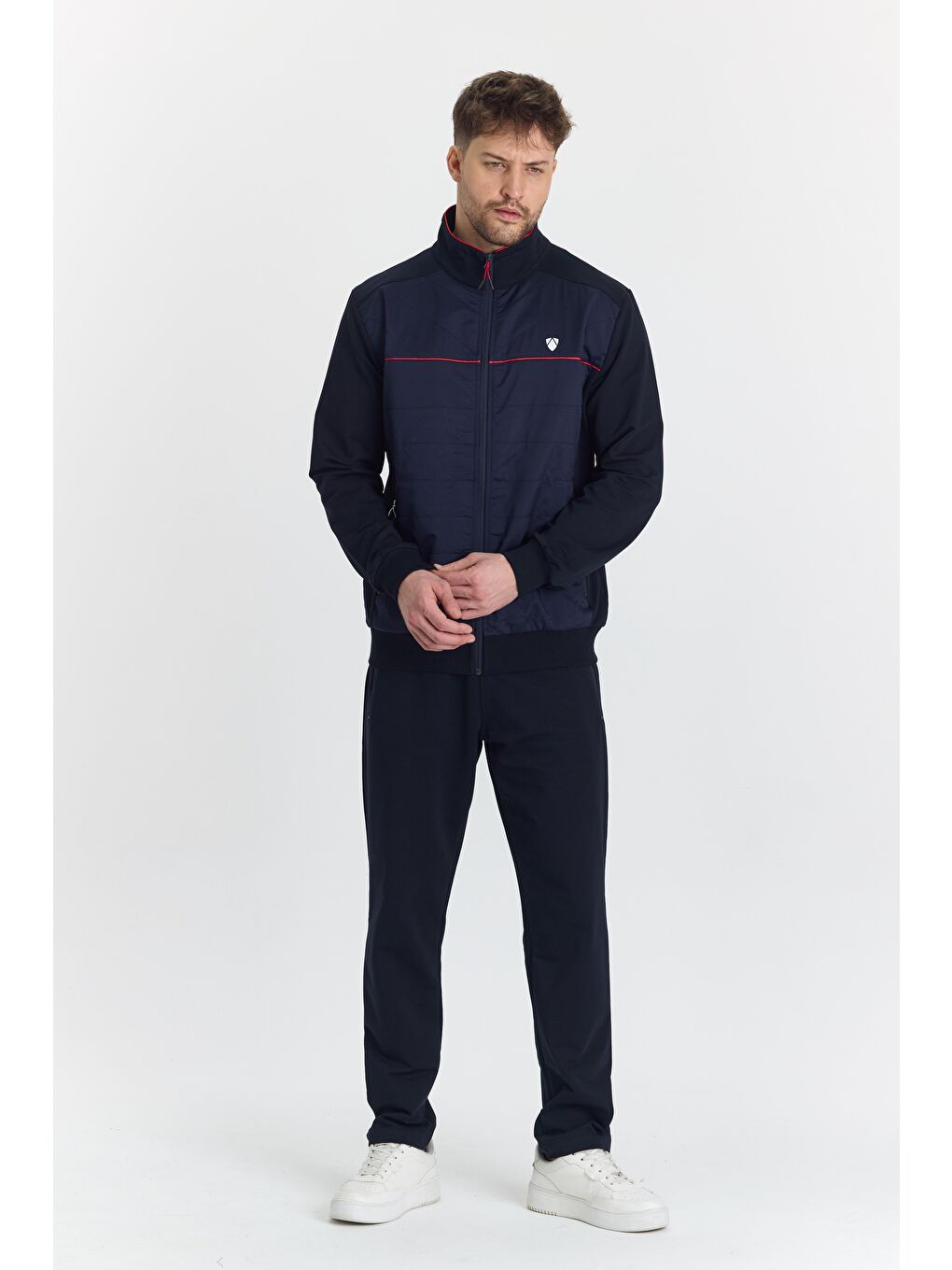 Pamuklu Micro Lacivert Erkek Eşofman Takımı 5727-L-1