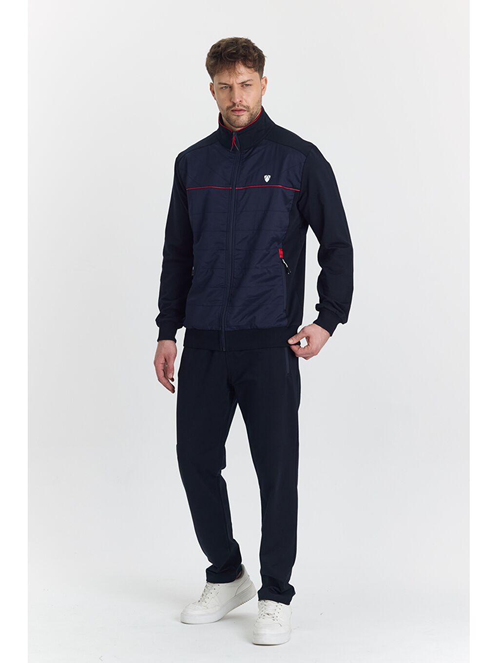 Pamuklu Micro Lacivert Erkek Eşofman Takımı 5727-L-4