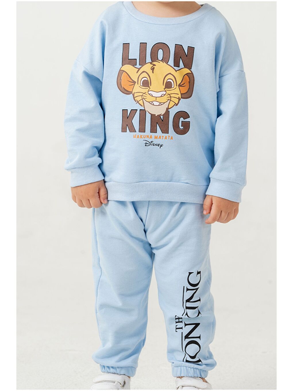 Mavi Erkek Bebek The Lion King Baskılı Mevsimlik Eşofman Takımı-6