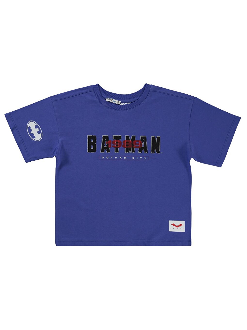 Baskılı 10-13 Yaş Tişört - Mavi-2