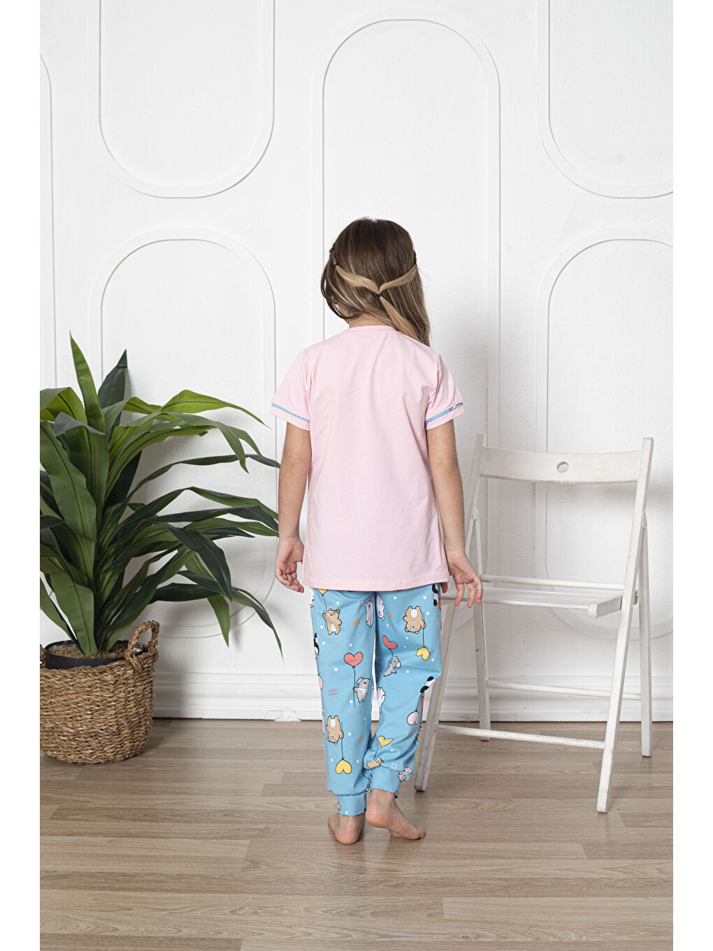 Kapi Kids Pembe Kız Çocuk Pandacık Baskılı Pijama Takımı Mnx 6080 - 4