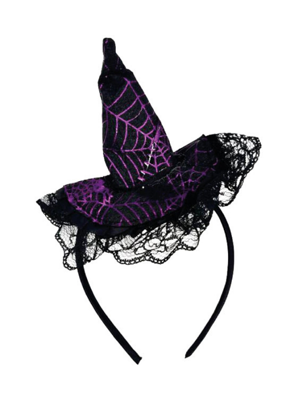 Siyah Cadı Şapkası Figürlü Kız Çocuk Taç