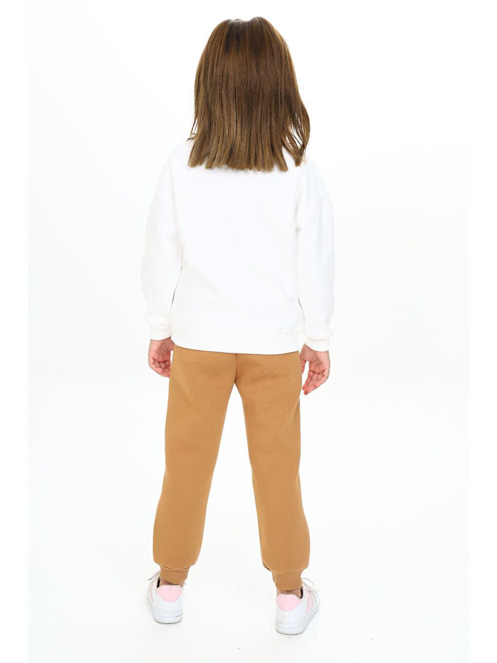 Kahverengi Kız Çocuk Baskılı Eşofman Takım-3