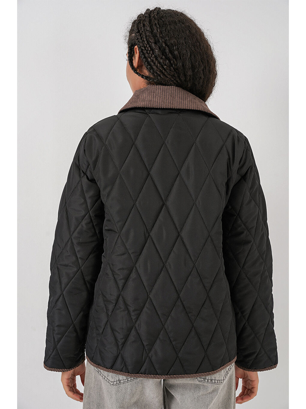 Kadın Kapitone Oversize Mont 5226 - Siyah-6