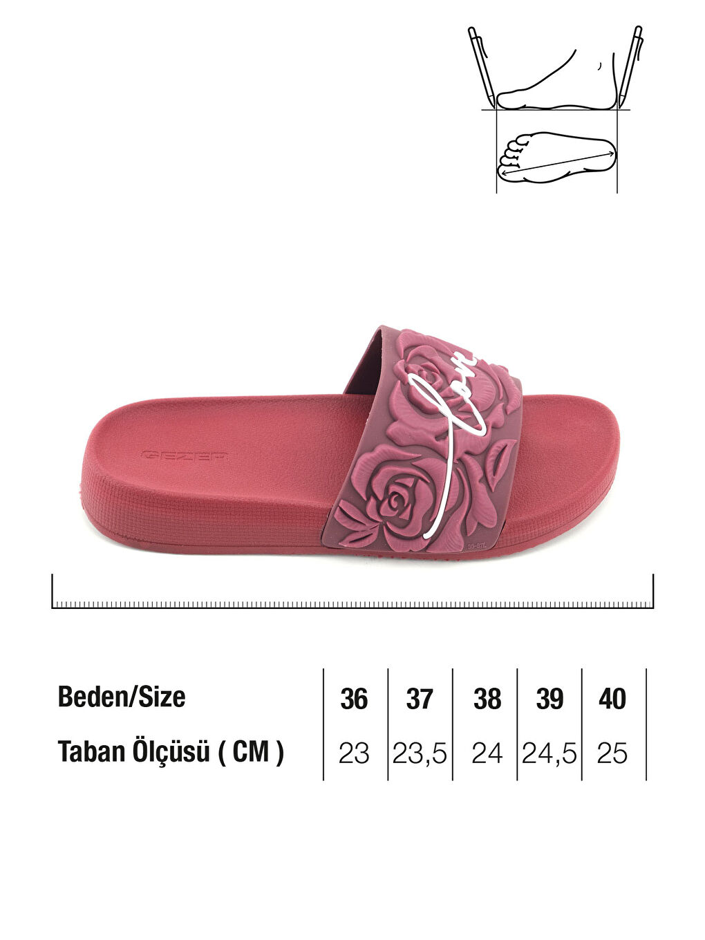 Bordo Kadın Yazlık Rahat Taban Ev Bahçe Günlük Terlik-1