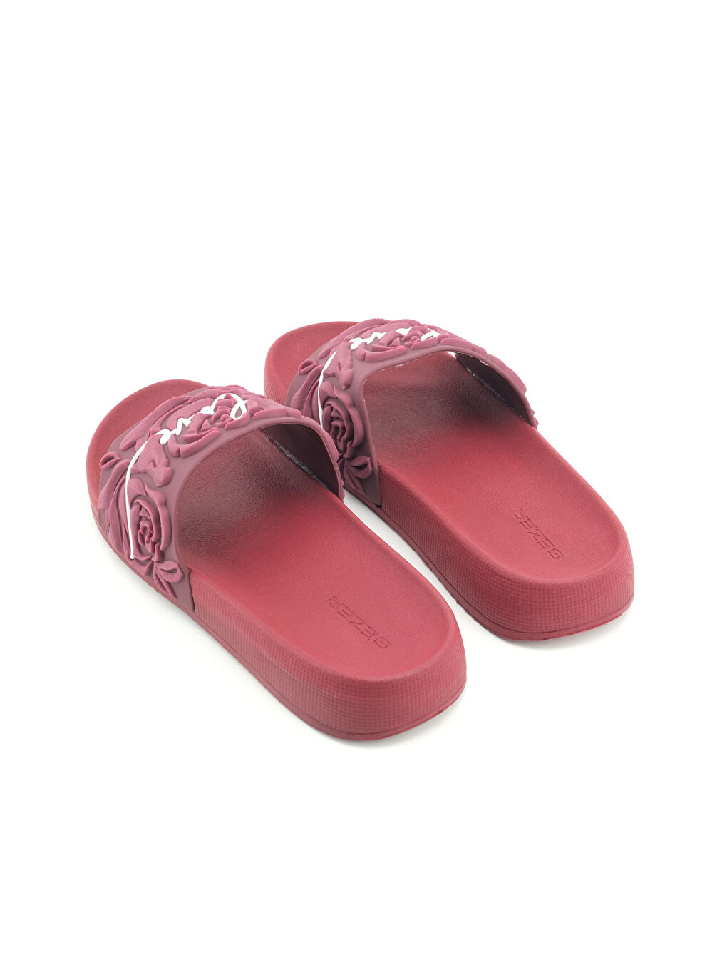 Bordo Kadın Yazlık Rahat Taban Ev Bahçe Günlük Terlik-3