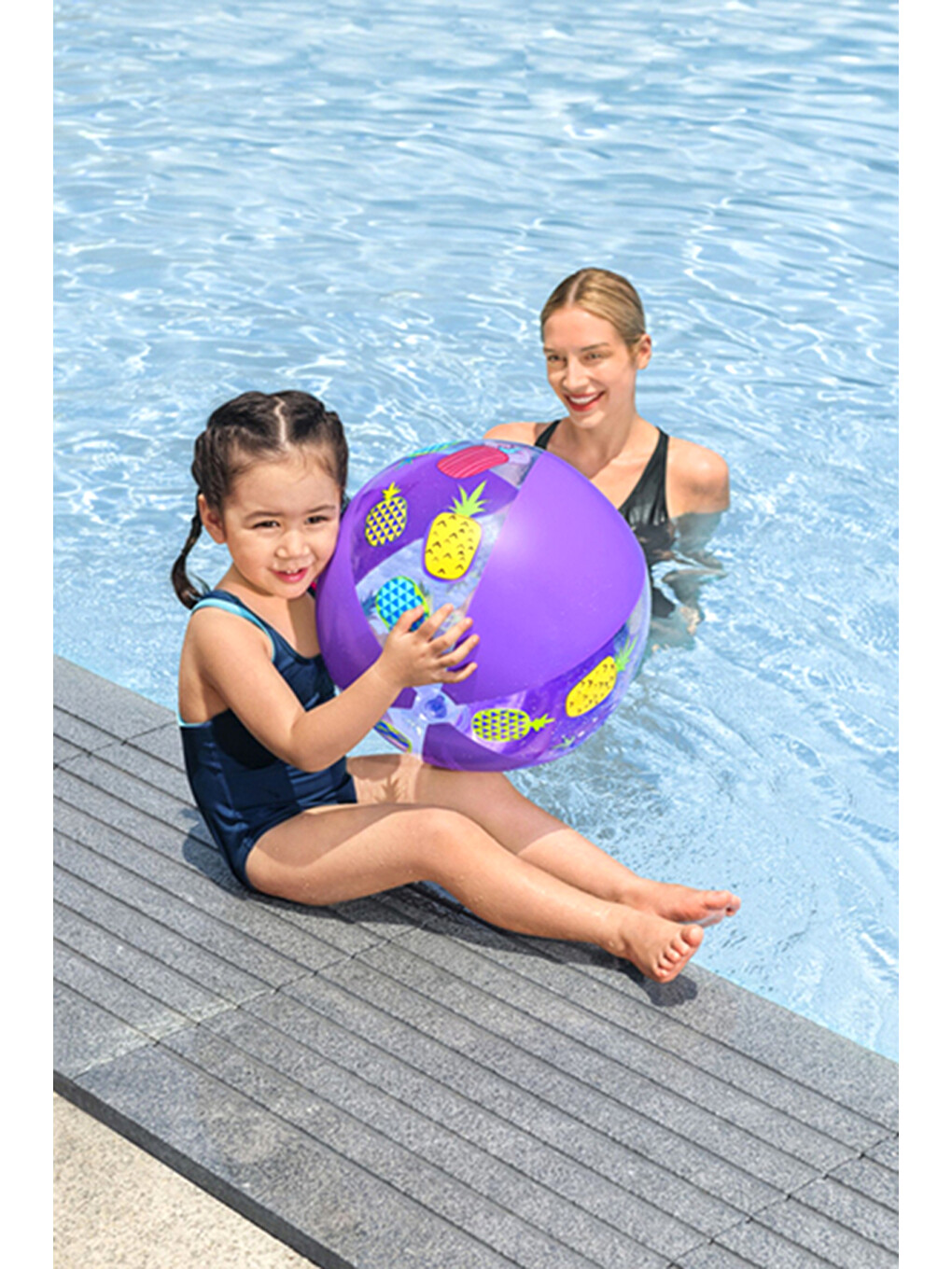 Deniz Havuz 51cm Şişme Plaj Topu 01 Mor-2