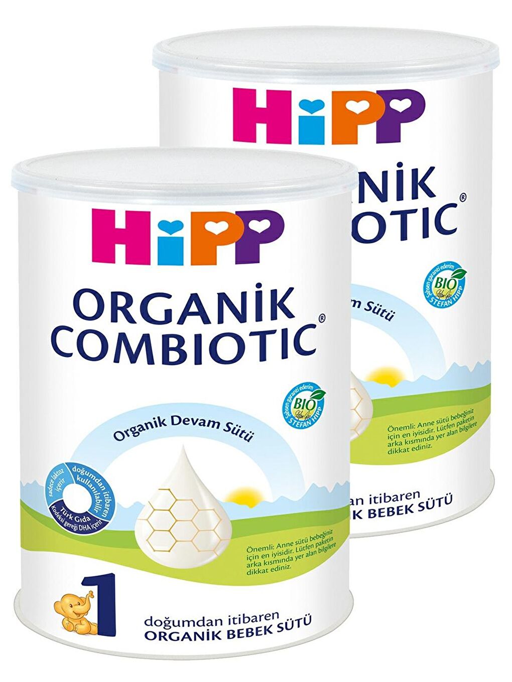 HiPP Renksiz 1 Organic Combiotic Bebek Sütü 350 gr  x 2 Adet