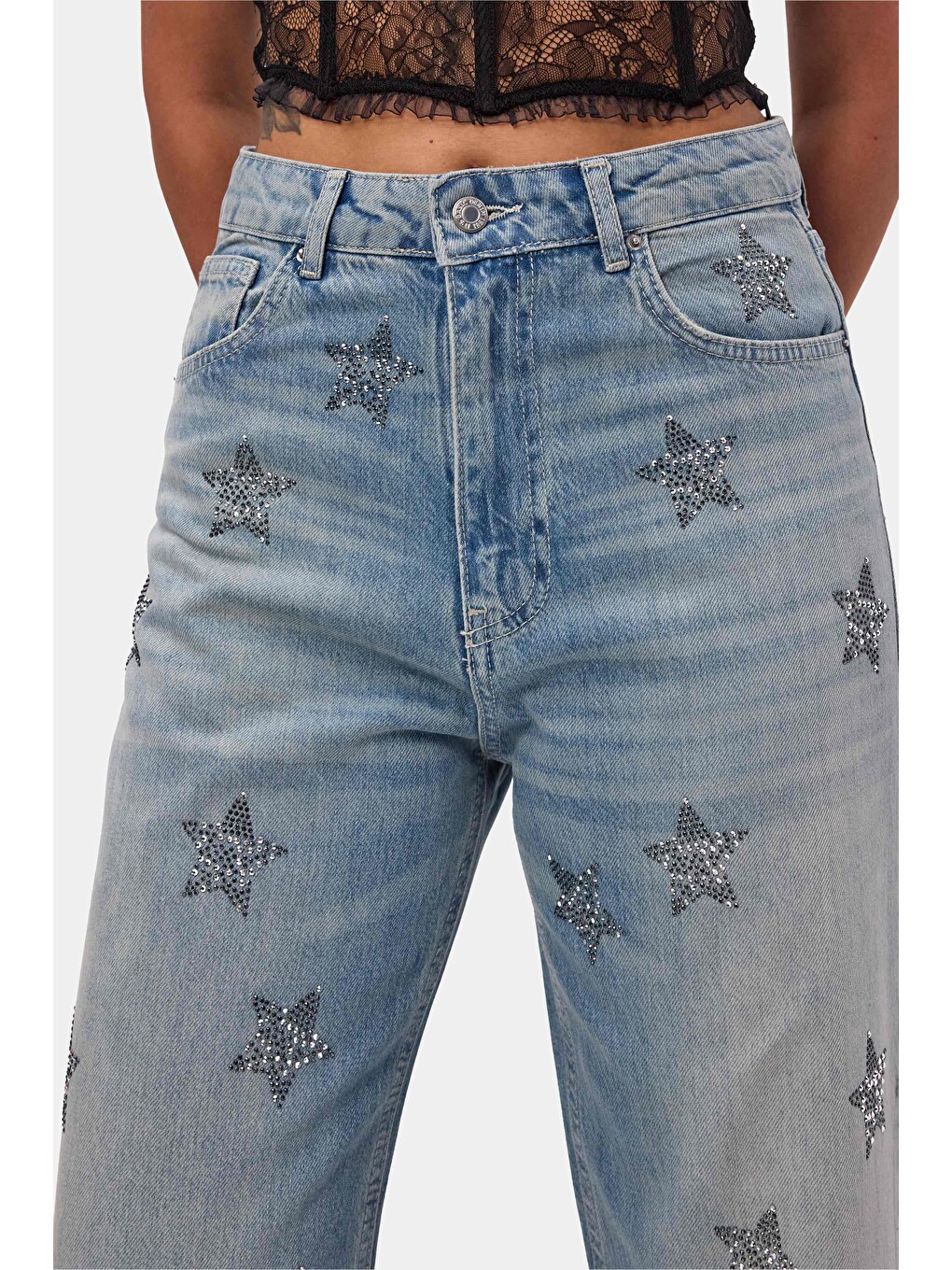 Mavi Kadın T.Kot Rengi T-4s6-32 Straight Fit Parlak Taşlı Özel Tasarım Denim Jean-2