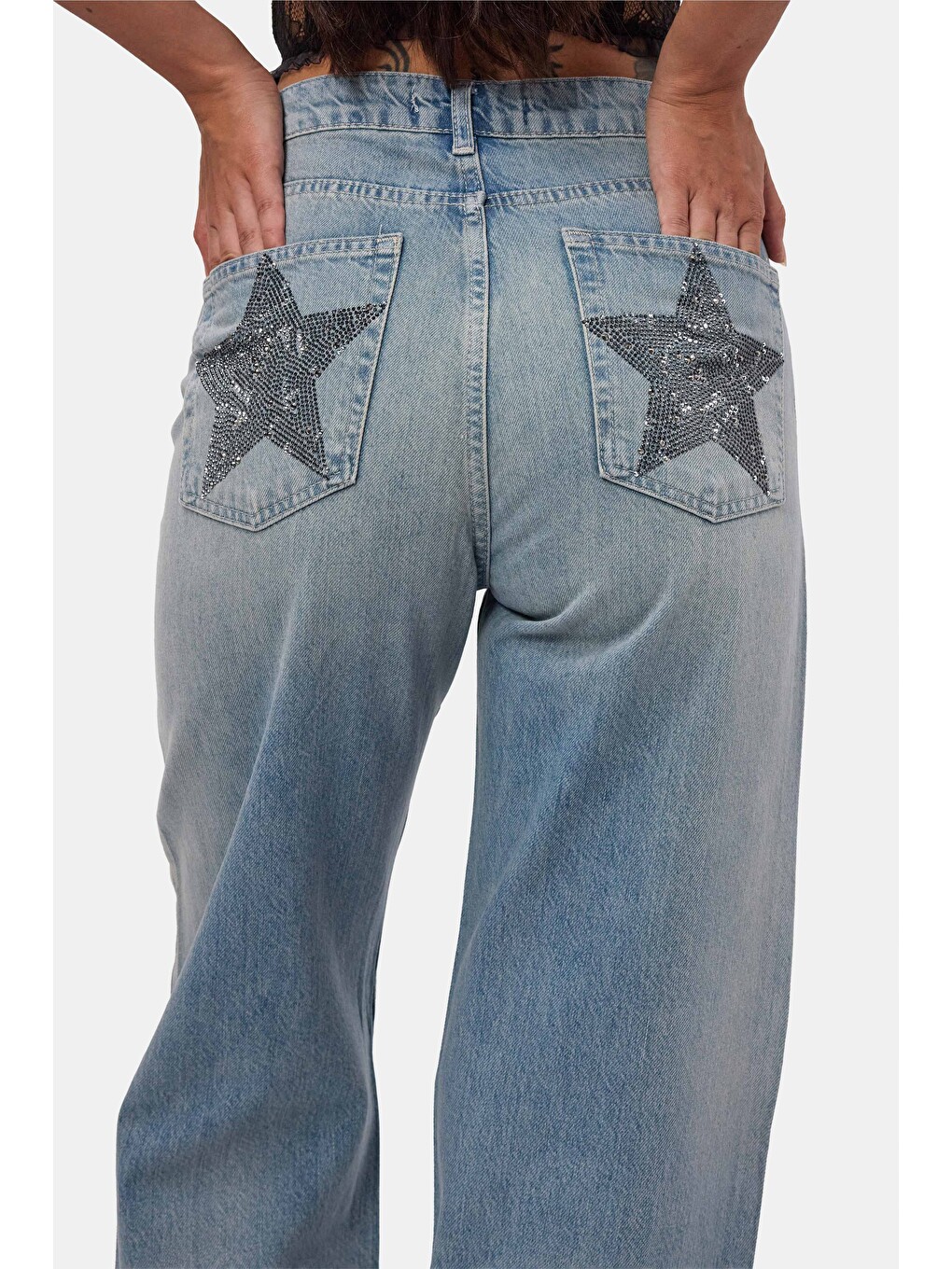 Mavi Kadın T.Kot Rengi T-4s6-32 Straight Fit Parlak Taşlı Özel Tasarım Denim Jean-3