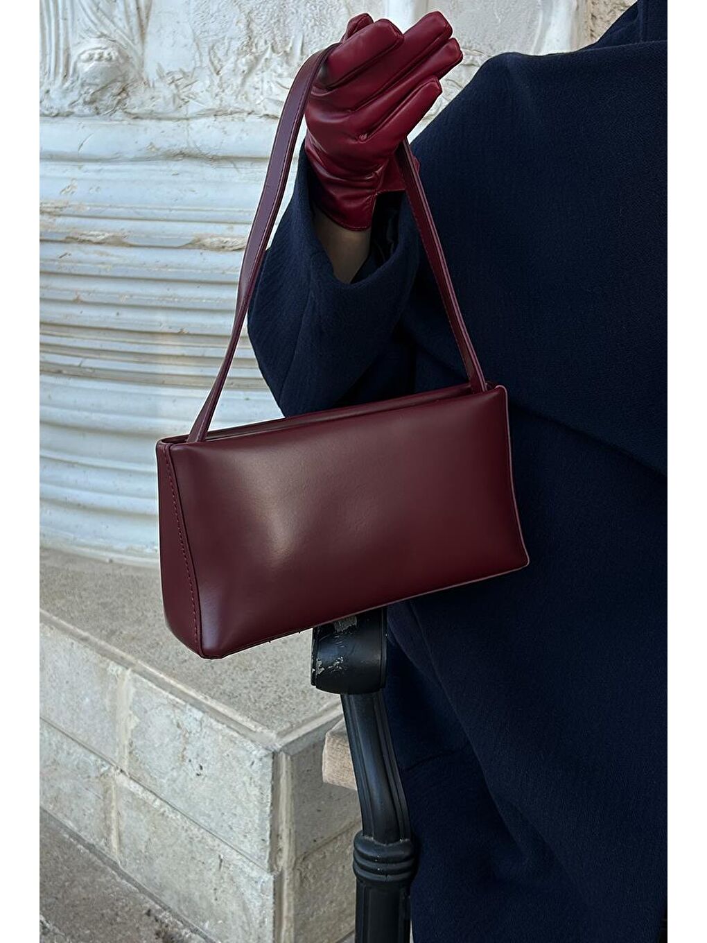 Capella Basic Baget Çanta Bordo-2