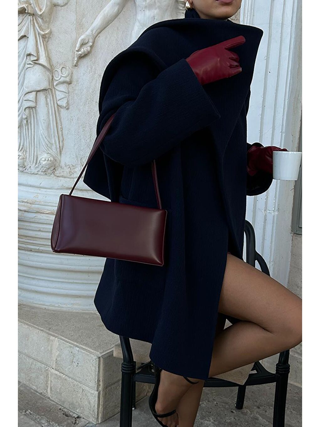 Capella Basic Baget Çanta Bordo-3