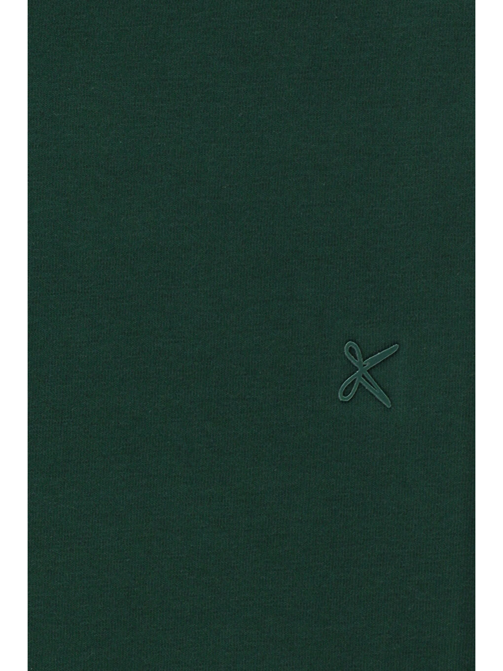 Yeşil Büyük Beden V Yaka Süprem Pamuklu Tişört-1