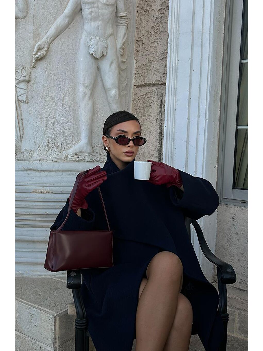 Capella Basic Baget Çanta Bordo-7