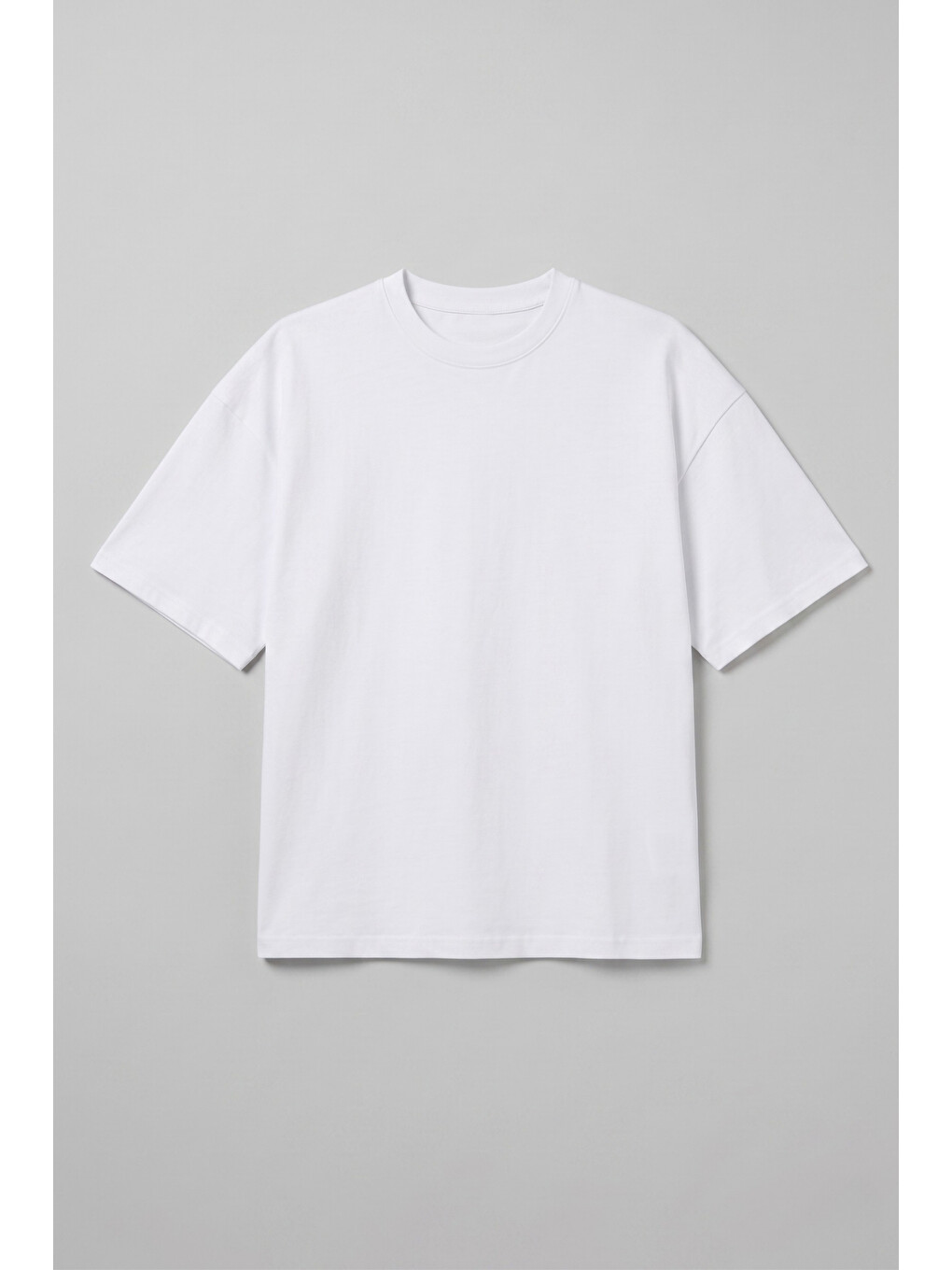 Erkek Boxy Star Beyaz Premium T-Shirt-3