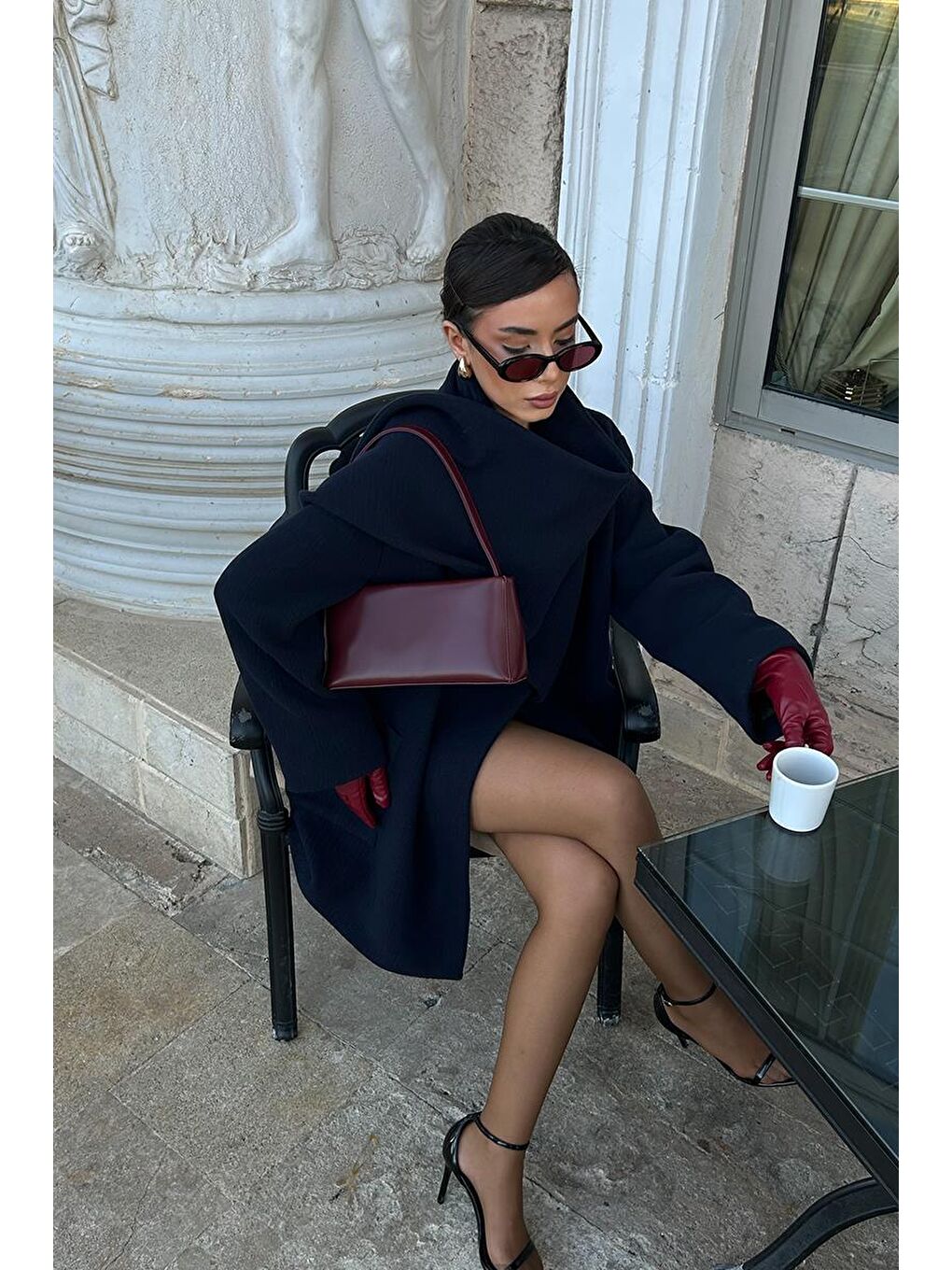 Capella Basic Baget Çanta Bordo-9