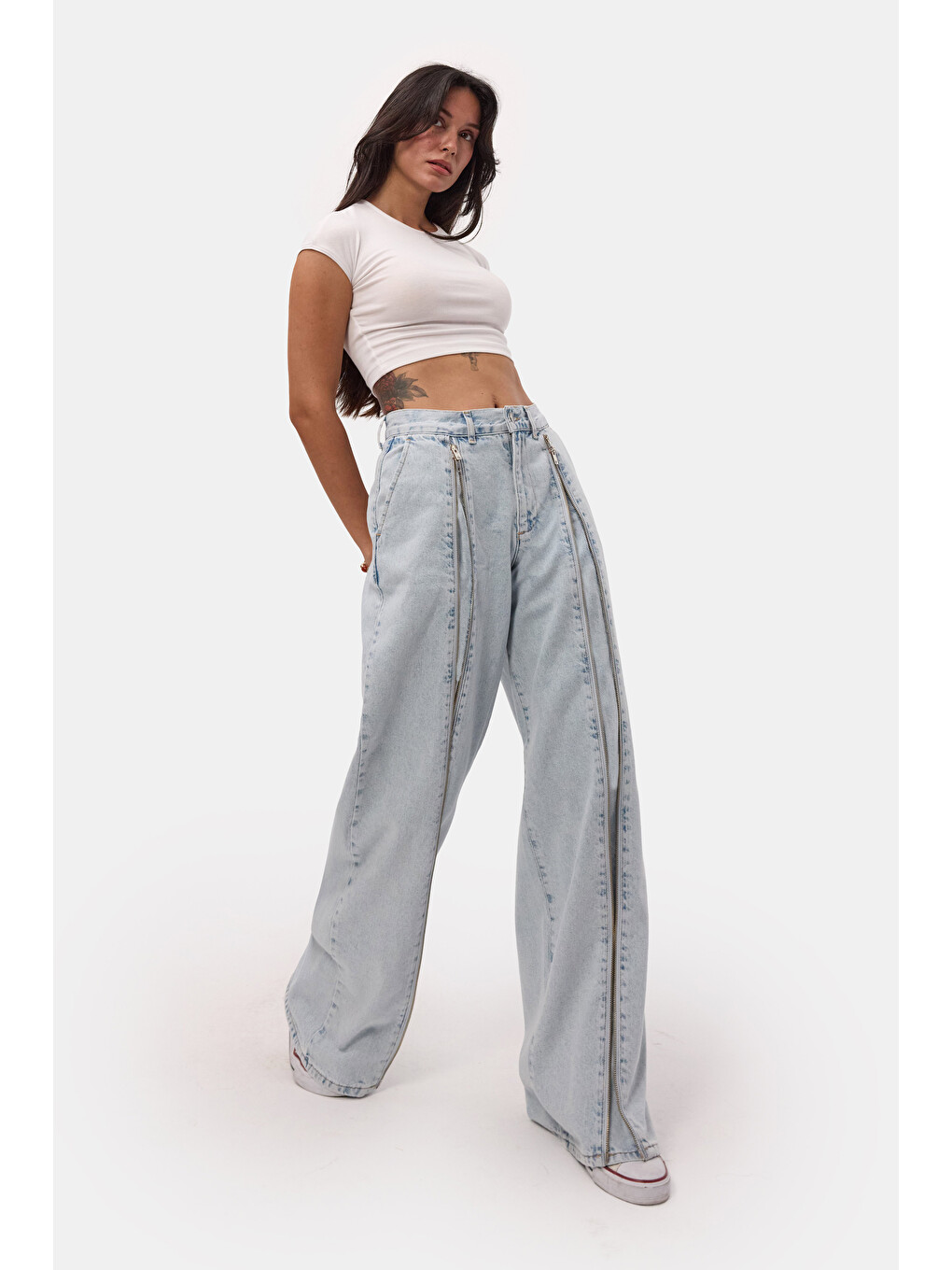 Mavi Kadın Ice 3s6-3 Palazzo Fit Özel Tasarım Denim Jean-1