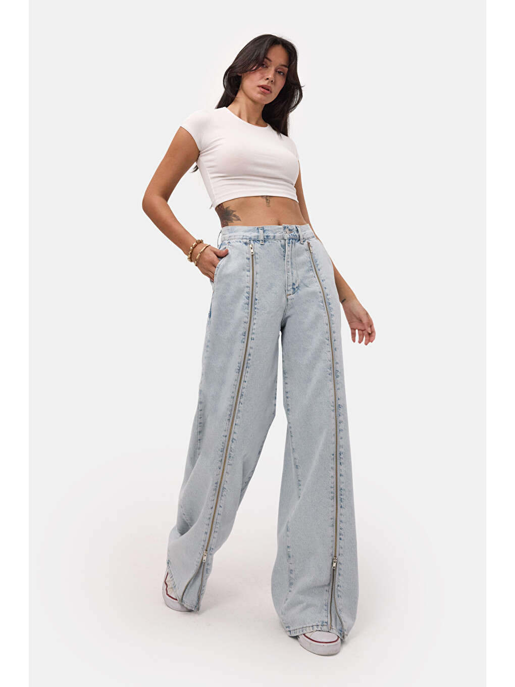 Mavi Kadın Ice 3s6-3 Palazzo Fit Özel Tasarım Denim Jean-6