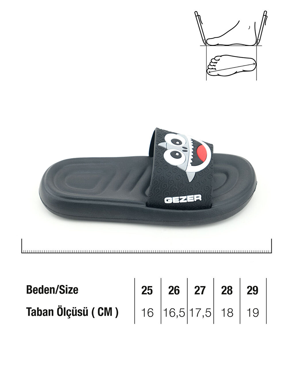 Siyah Yazlık Erkek Çocuk Eva Banyo Havuz Plaj Terlik-1