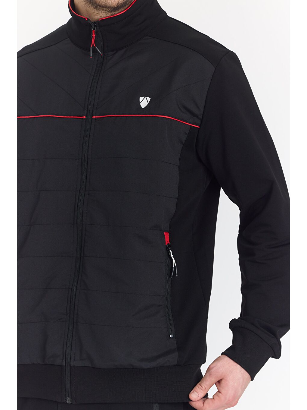 Pamuklu Micro Siyah Erkek Eşofman Takımı 5727-S-6