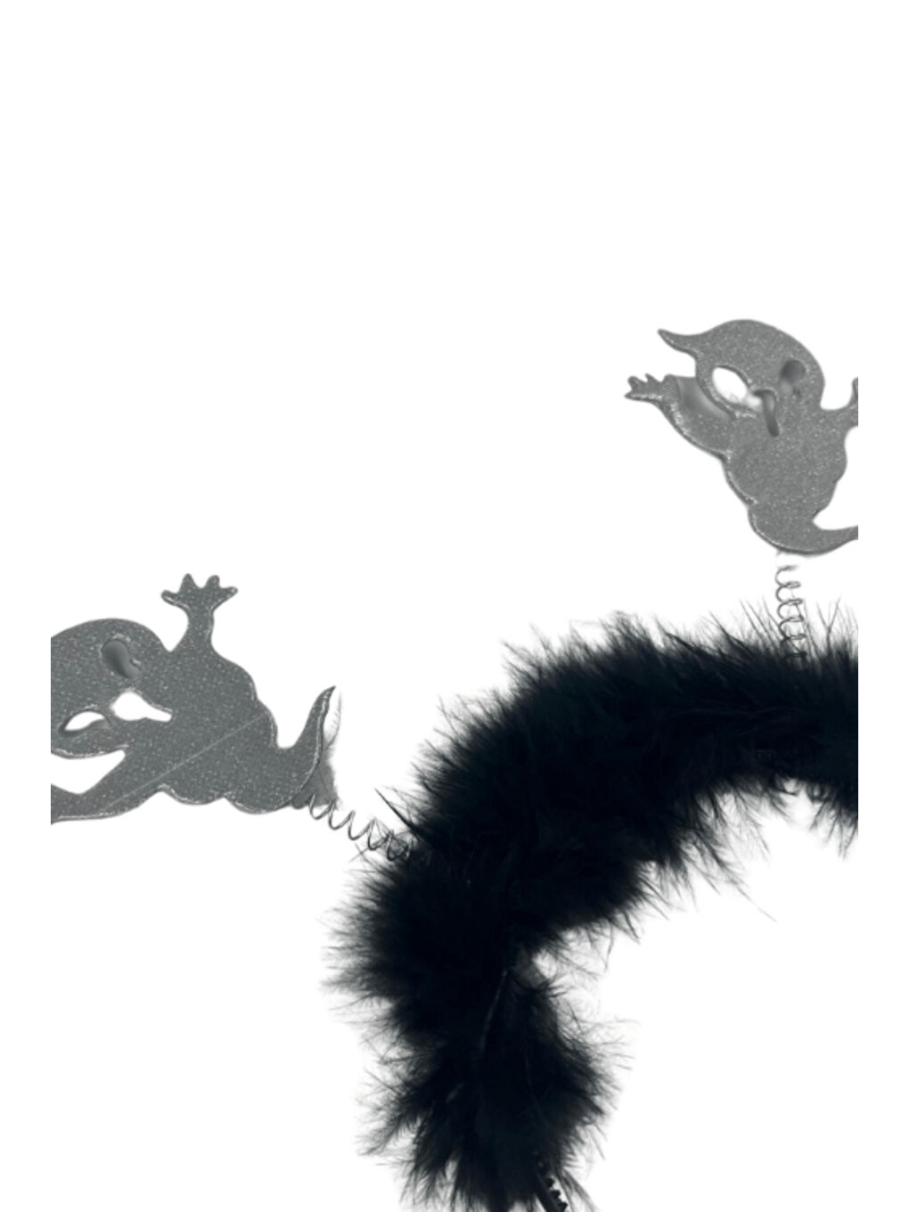 Siyah Sallantılı Hayalet Figürlü Kız Çocuk Taç-1