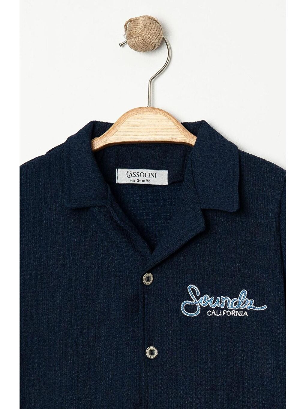 Lacivert Tarz Gömlekli Belden Ayarlanabilir Kısa Kollu Şortlu 2'li Takım-6