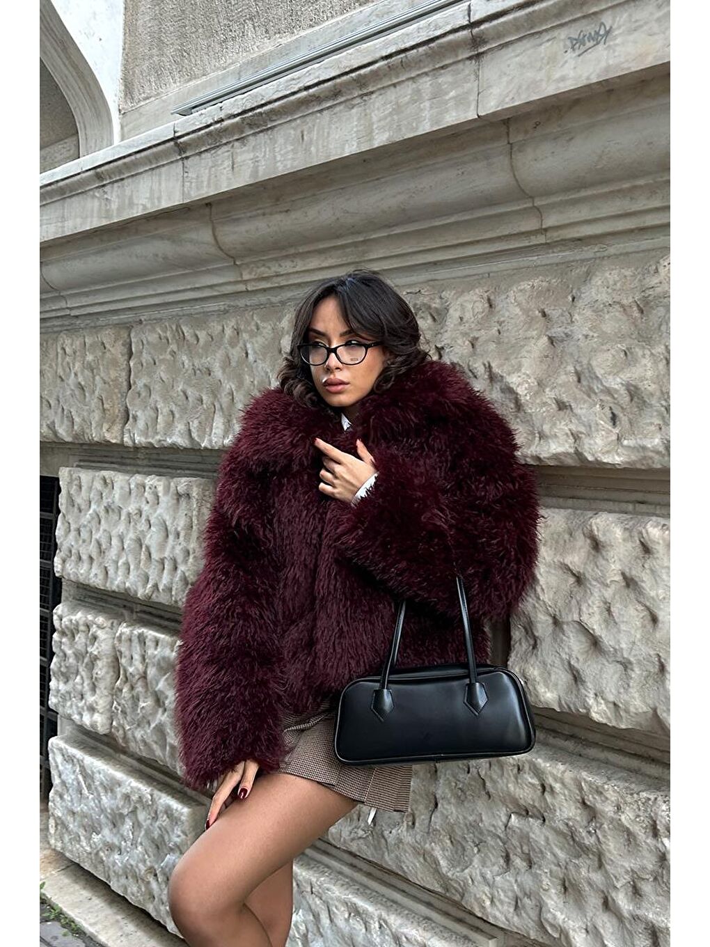 Boheme Vintage Bowling Çanta Siyah-6