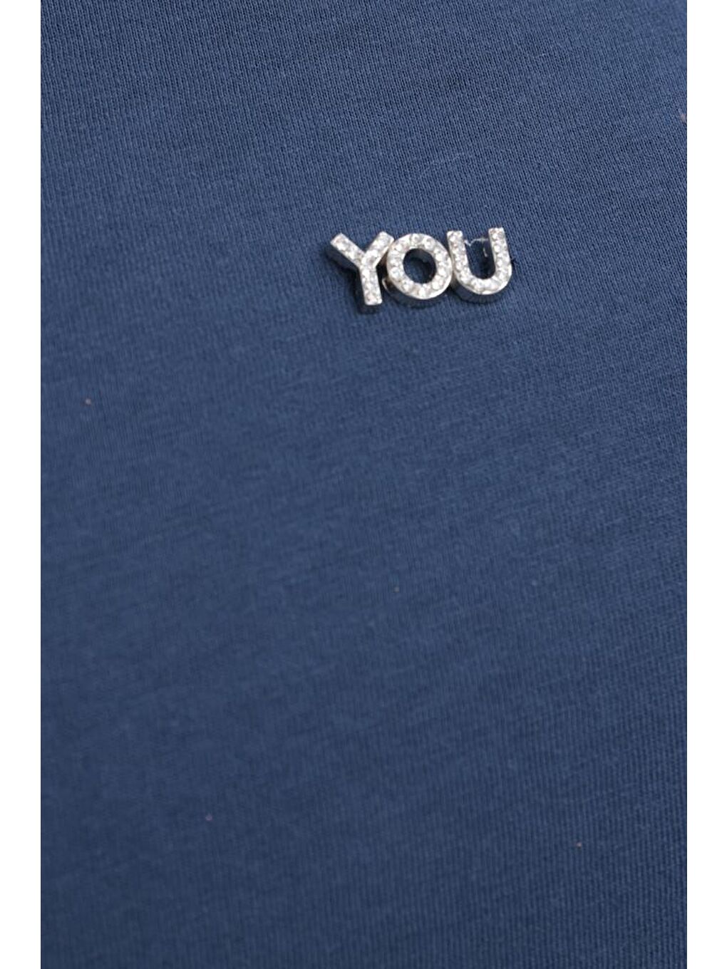 İndigo-Kısa Kollu Basic T-Shirt-3