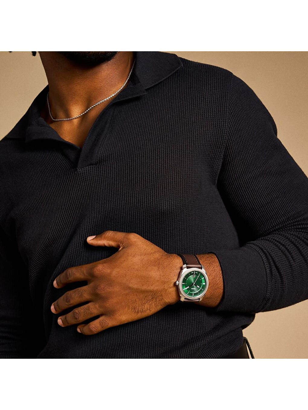 Kahverengi FFS6085 Erkek Kol Saati-3