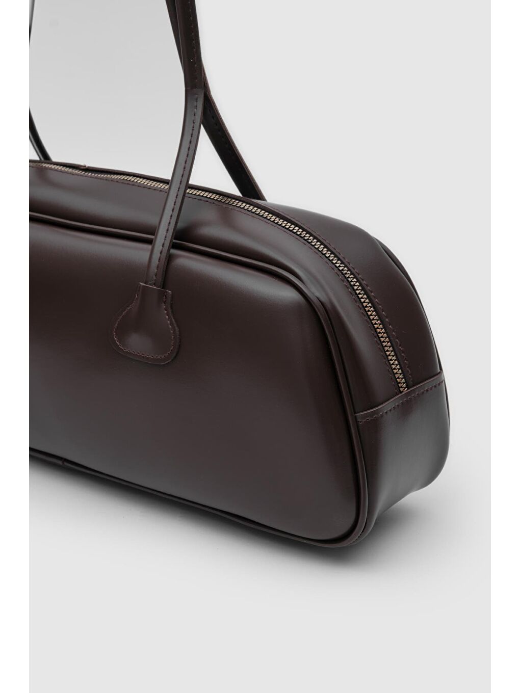 Kahverengi Miu Bowling Çanta Acı Kahve-2