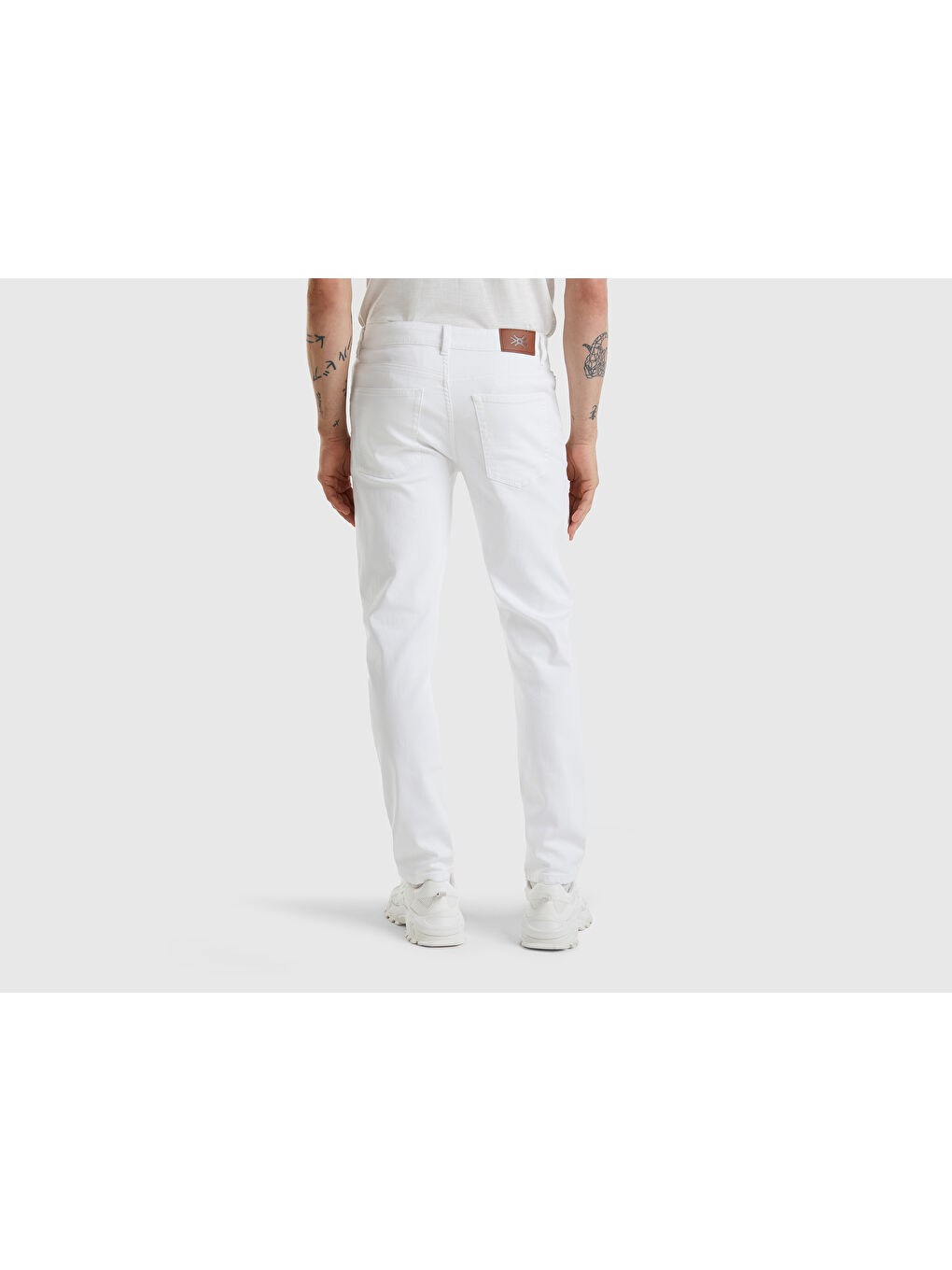 United Colors Of Benetton Erkek Beyaz Slim Fit Chino Denim Pantolon - 1