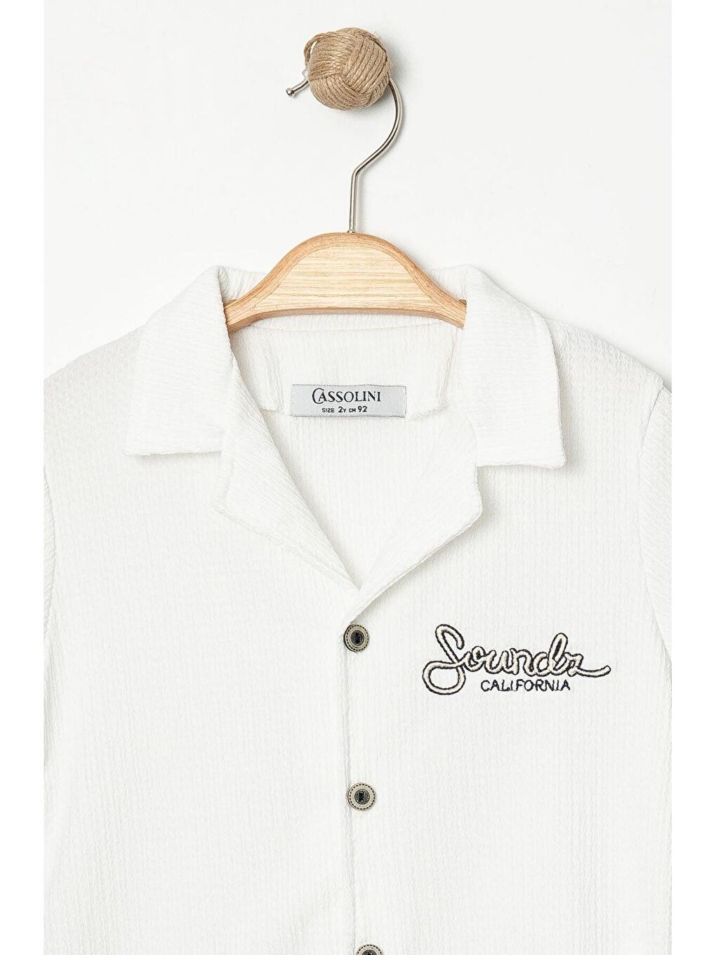 Beyaz Tarz Gömlekli Belden Ayarlanabilir Kısa Kollu Şortlu 2'li Takım-6