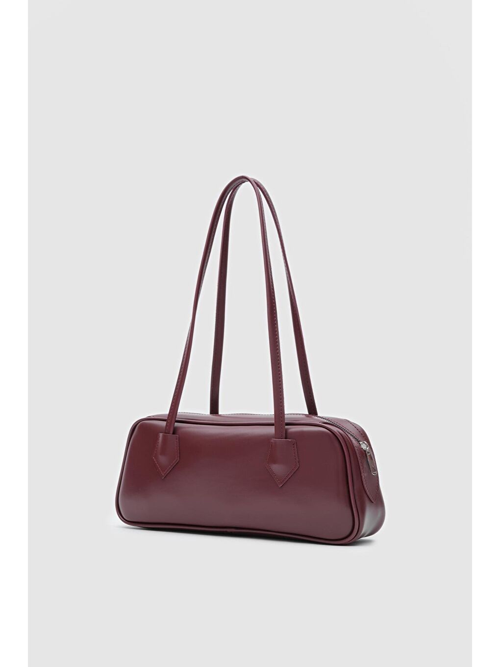 Boheme Vintage Bowling Çanta Bordo-1