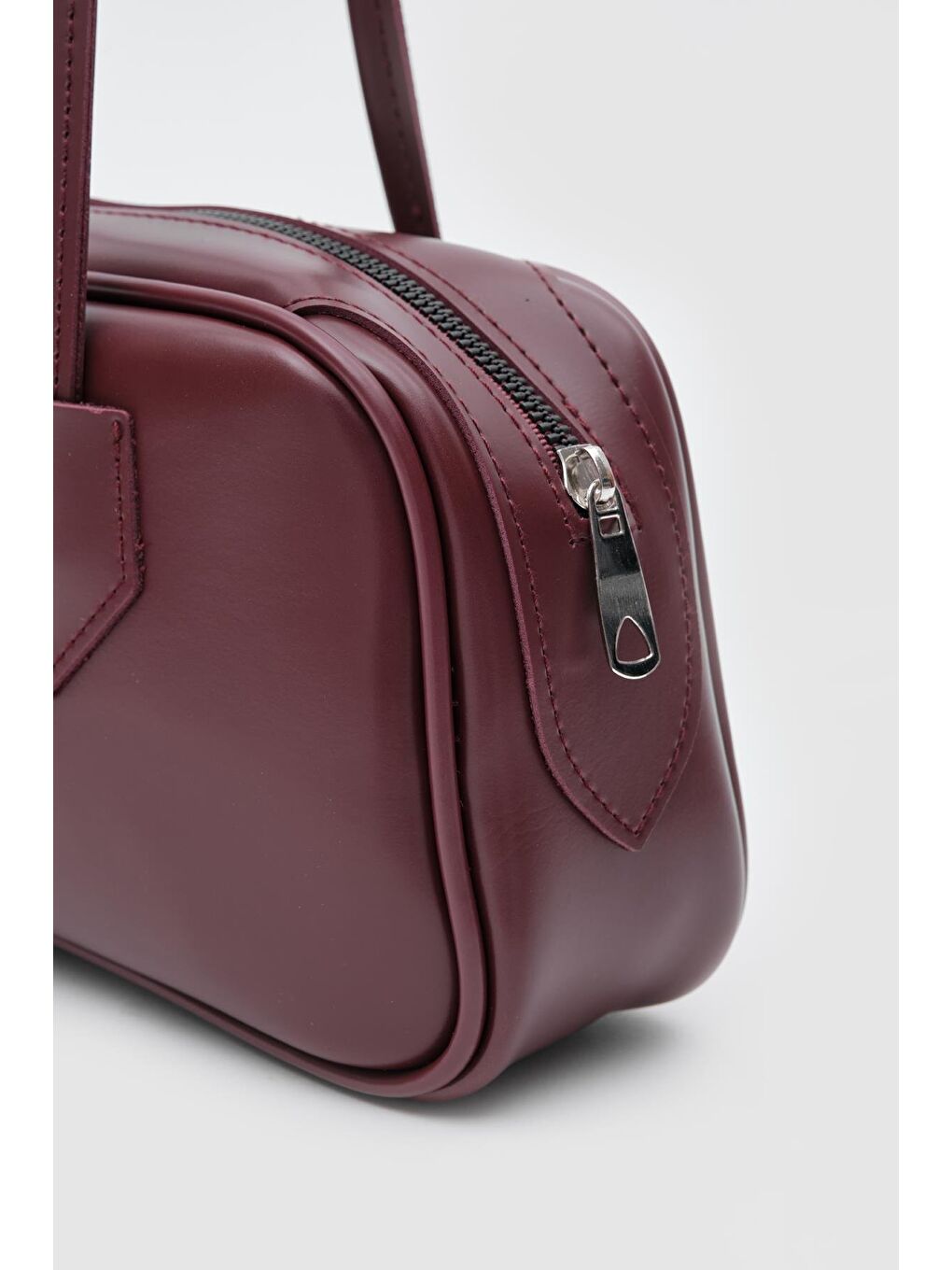 Boheme Vintage Bowling Çanta Bordo-2