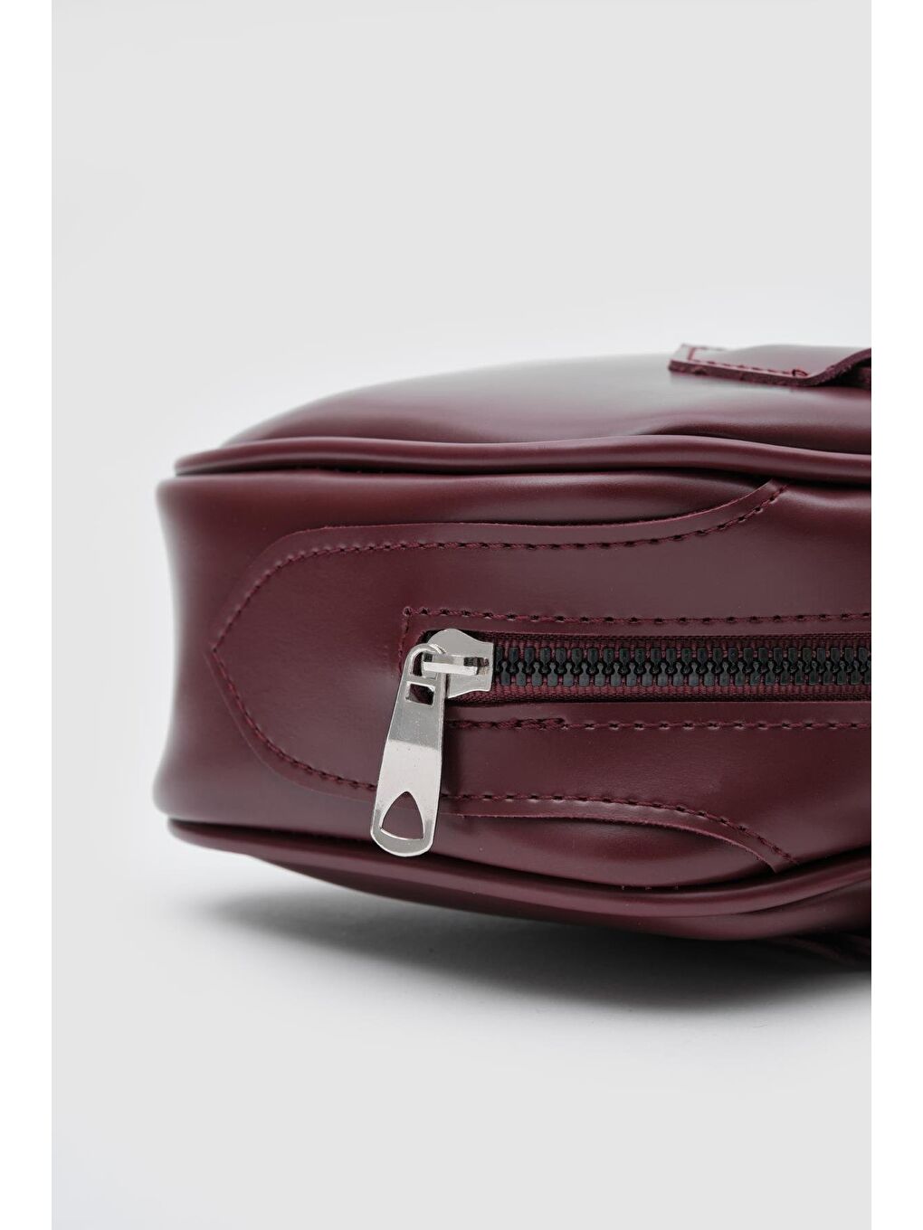 Boheme Vintage Bowling Çanta Bordo-3