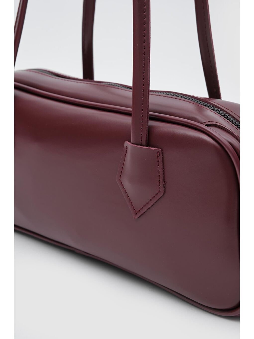 Boheme Vintage Bowling Çanta Bordo-4