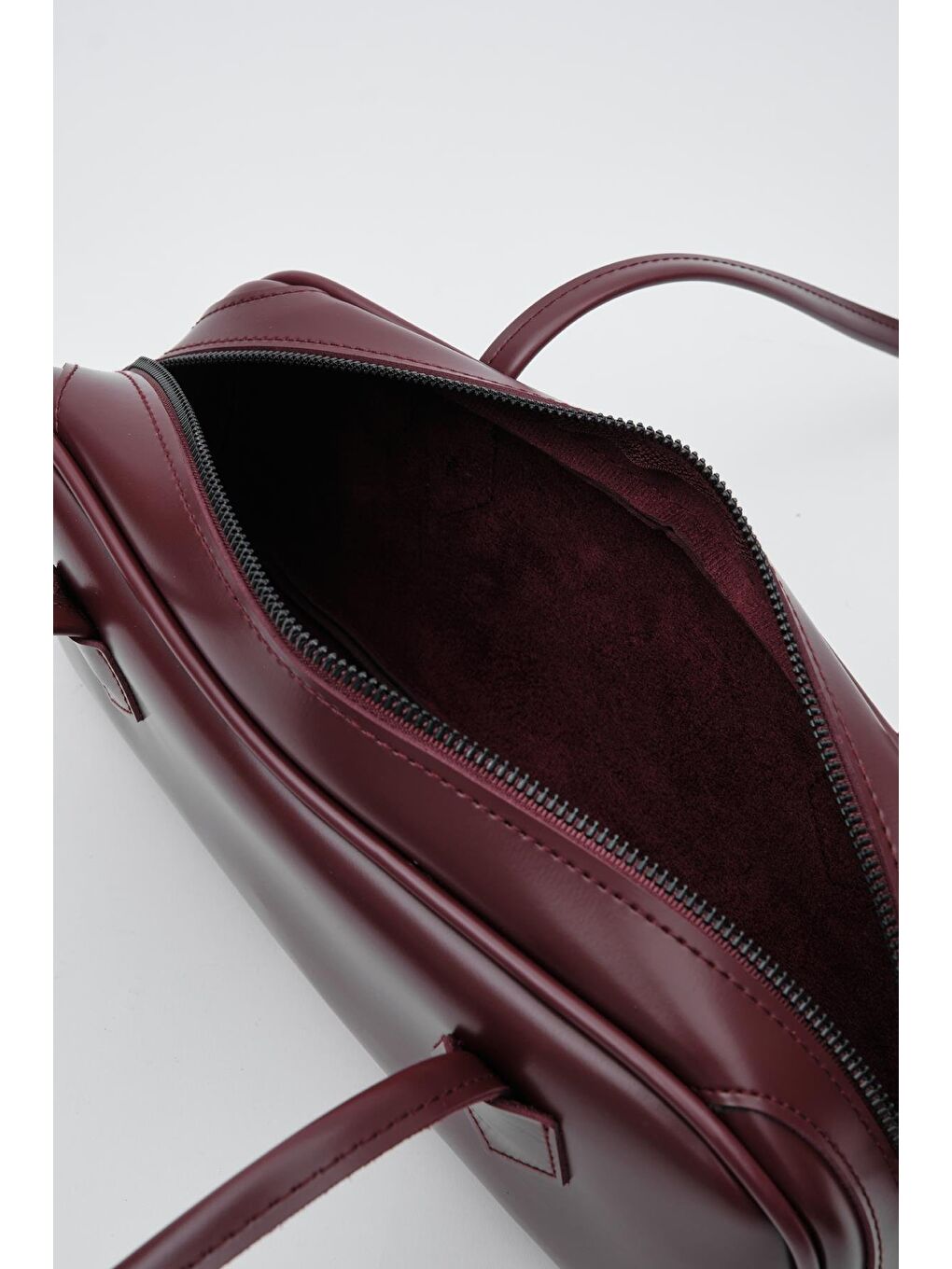 Boheme Vintage Bowling Çanta Bordo-5