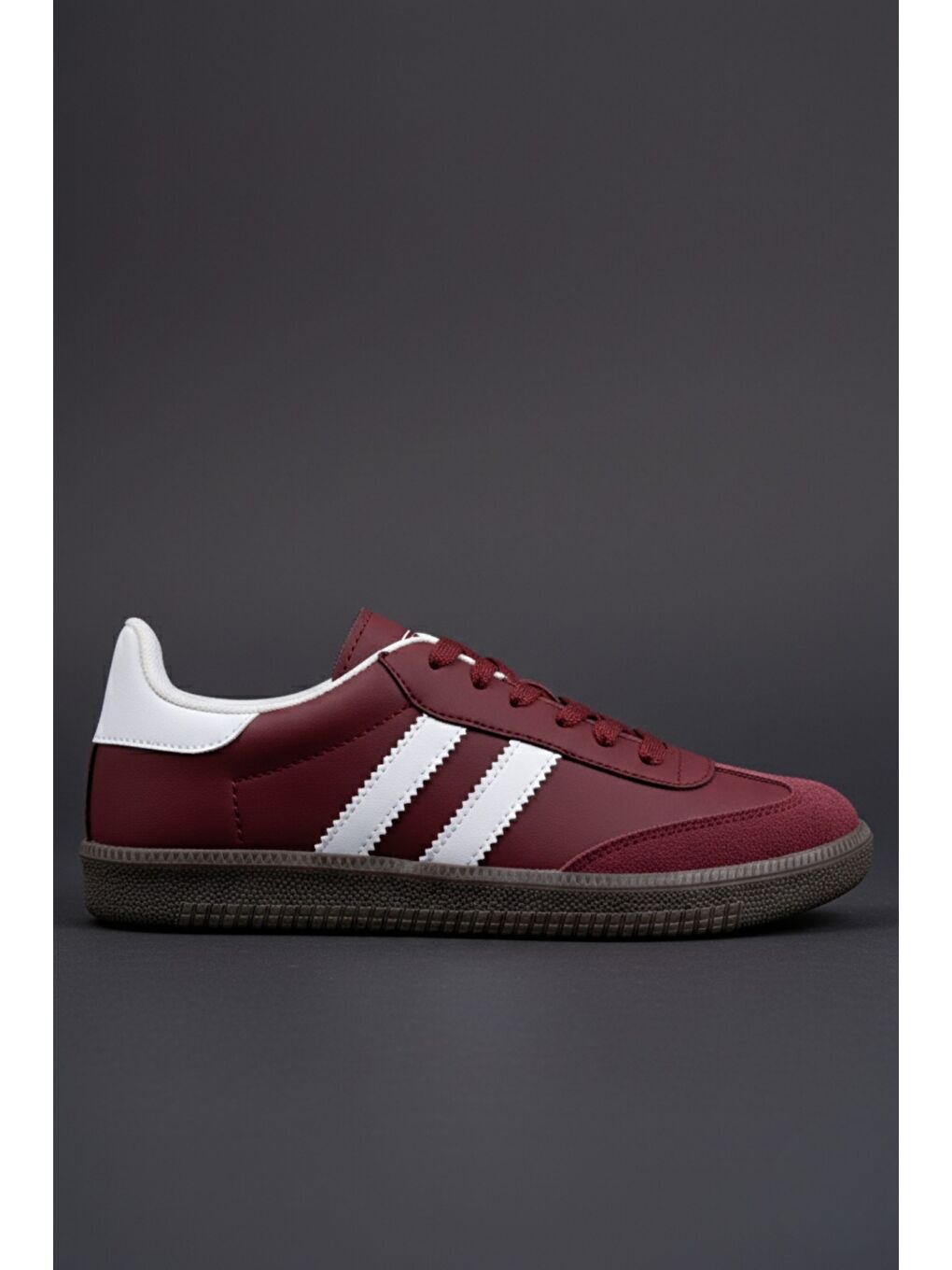 Bordo DORGO Kadın Günlük Bağcıklı Yürüyüş Koşu Sneaker Spor Ayakkabı-1