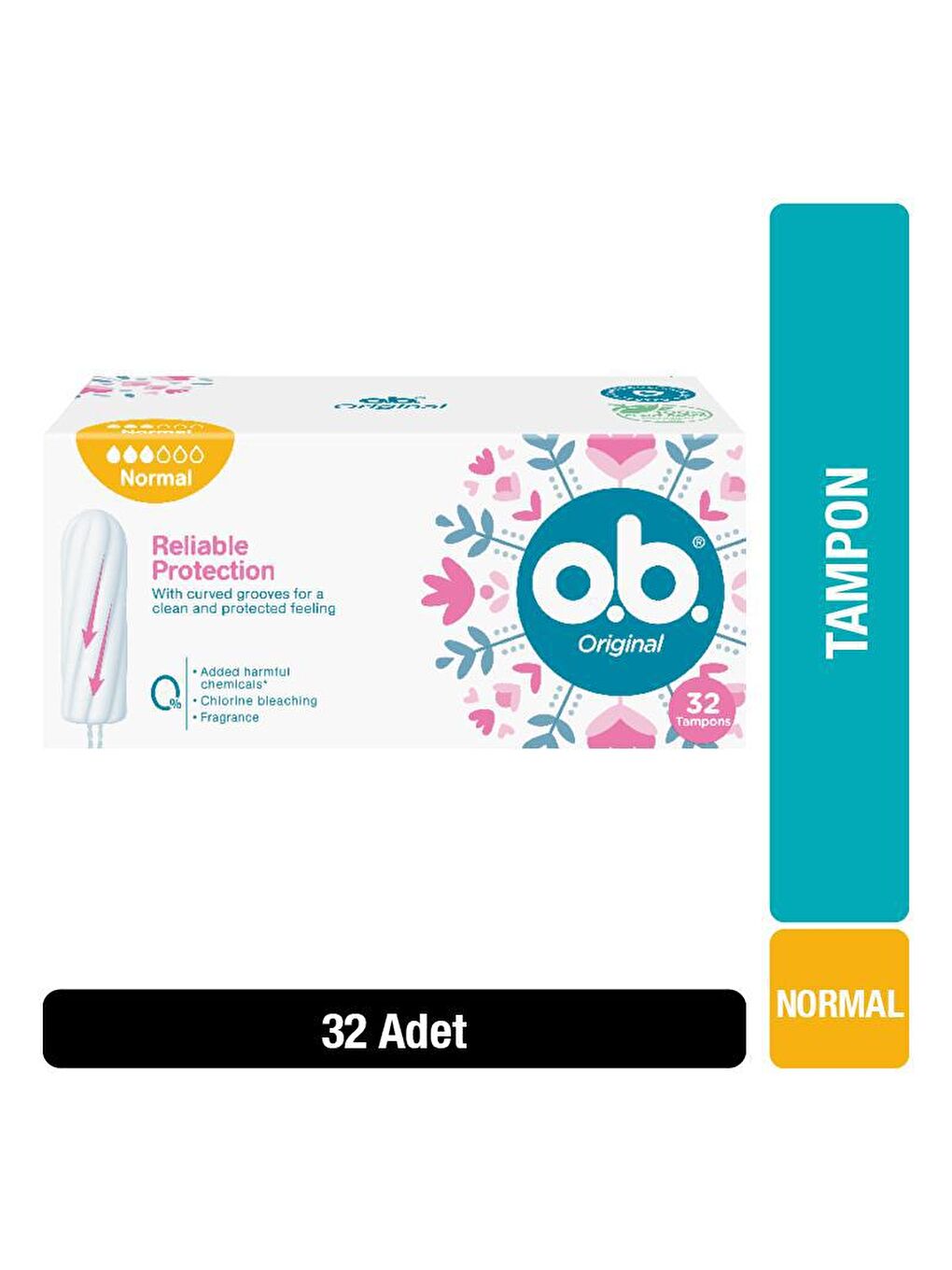 O.B Renksiz Original Normal Tampon 32'li Paket