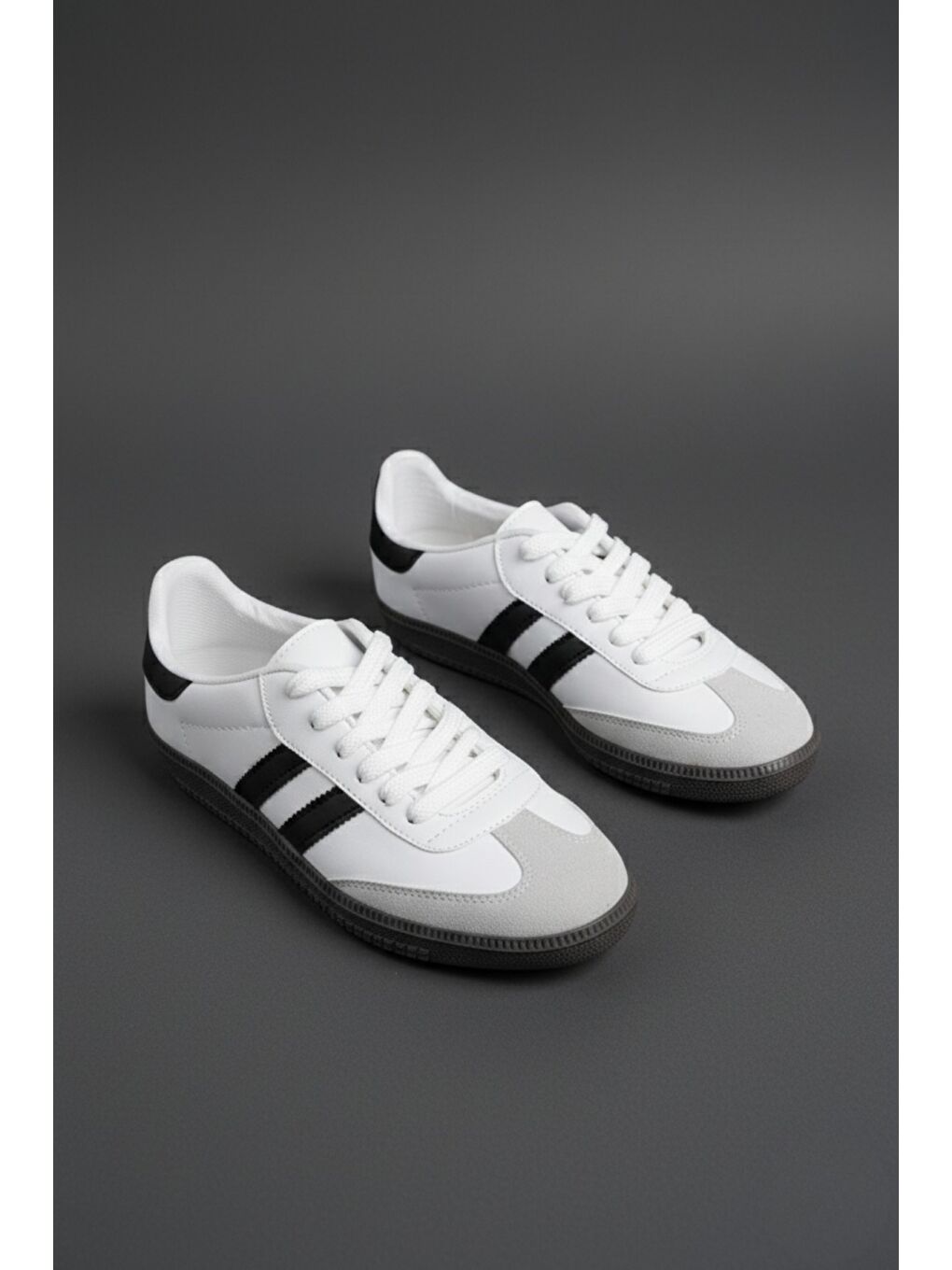 Beyaz DORGO Kadın Günlük Bağcıklı Yürüyüş Koşu Sneaker Spor Ayakkabı-3