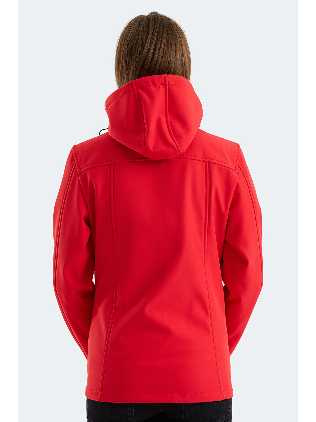 HEAT CONTROL Kadın Çıkarılabilir Kapüşonlu Kırmızı Mont & Kaban-3