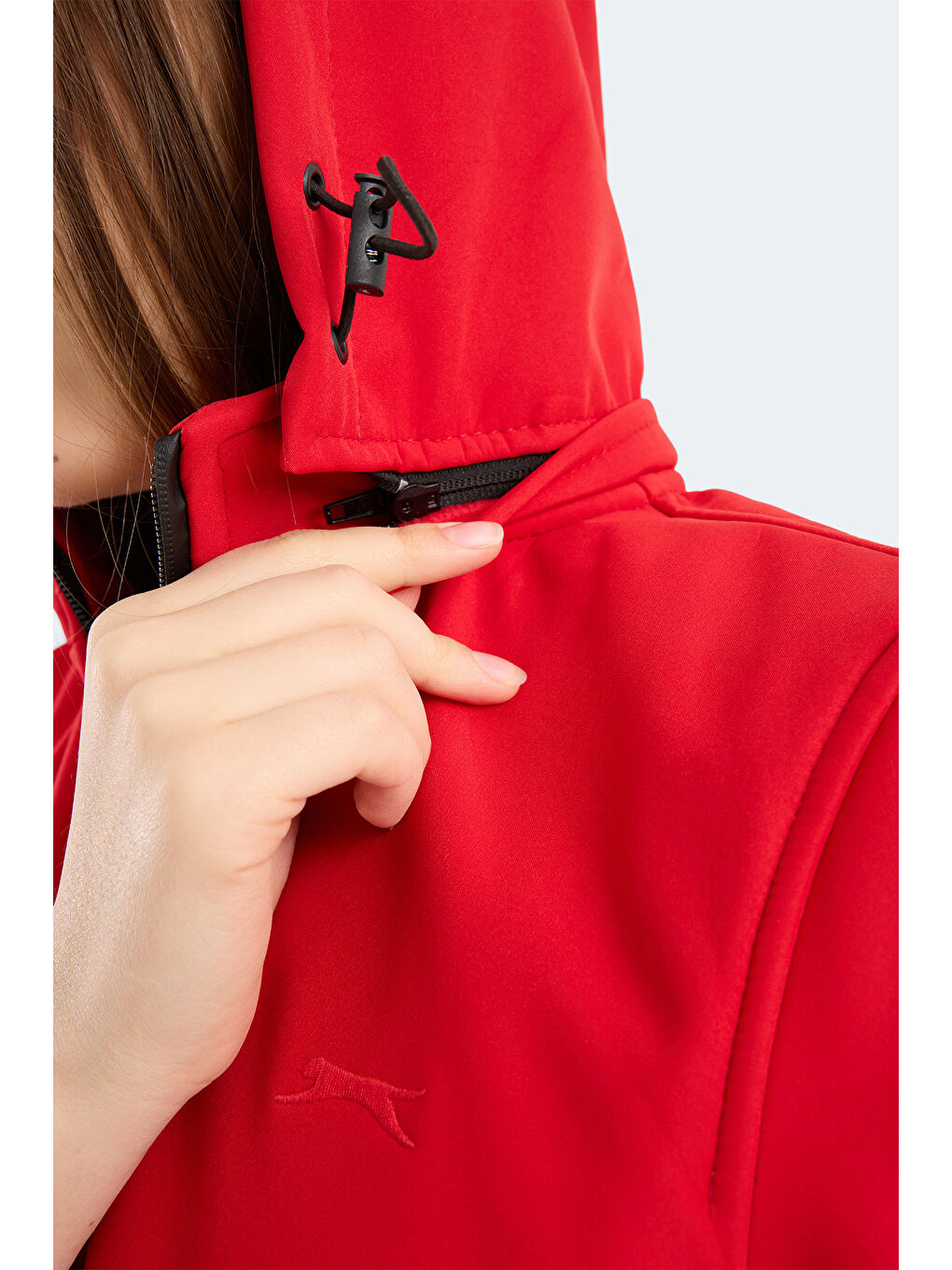 HEAT CONTROL Kadın Çıkarılabilir Kapüşonlu Kırmızı Mont & Kaban-5