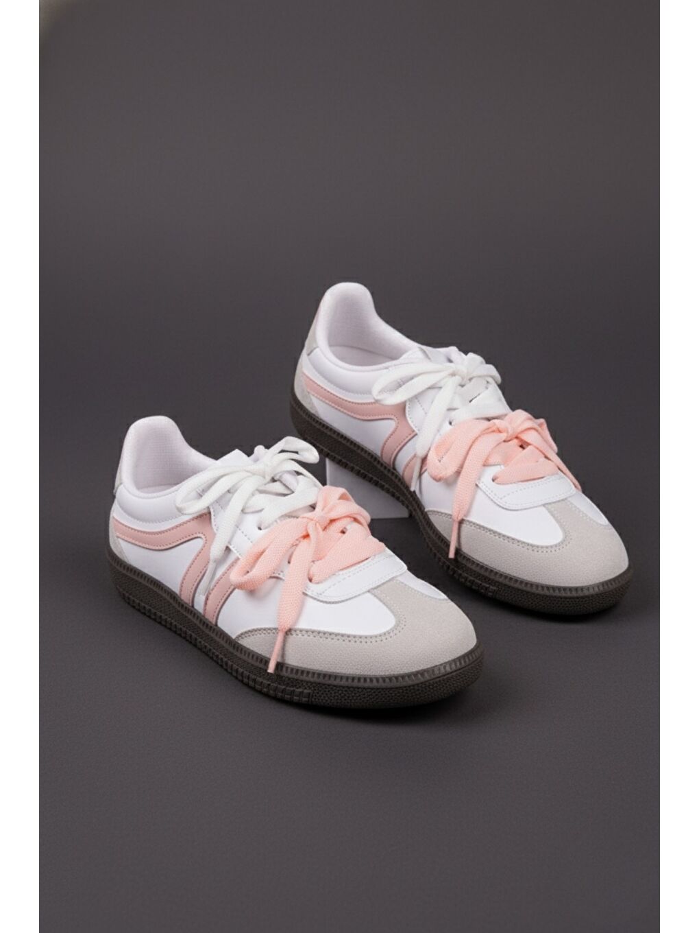 Pembe ETRO Çift Bağcıklı Günlük Kadın Sneaker Spor Ayakkabı