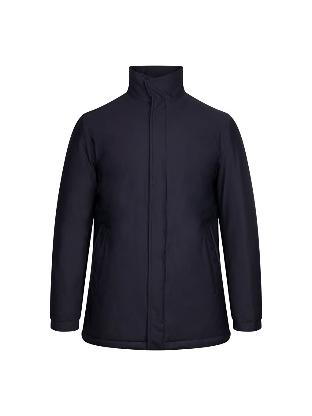 Lacivert Regular Fit Hakim Yaka Kaban