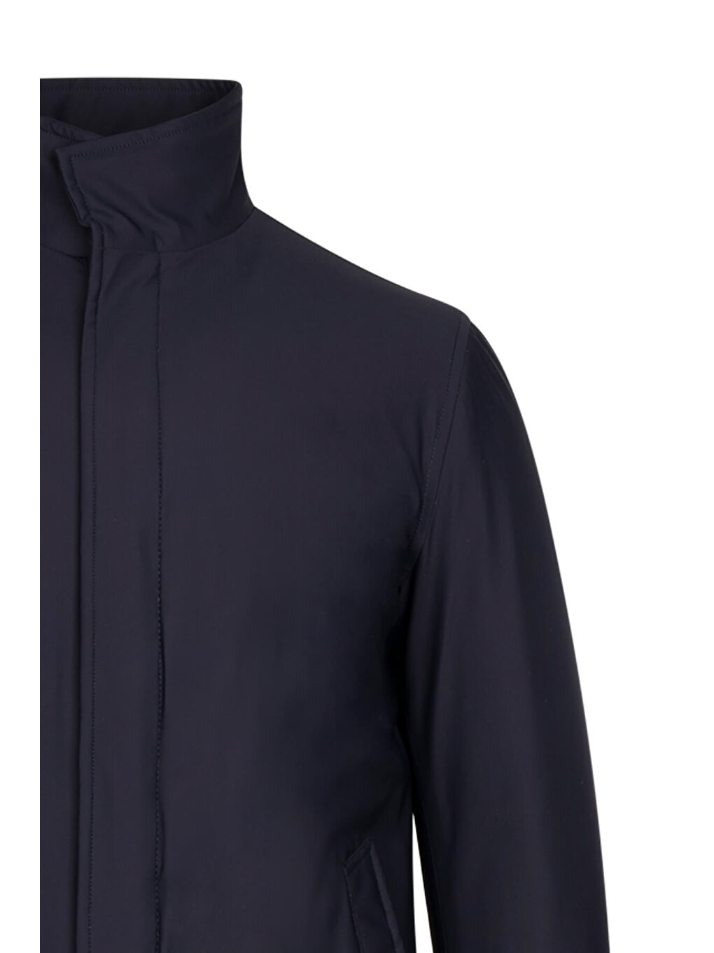 Lacivert Regular Fit Hakim Yaka Kaban-2