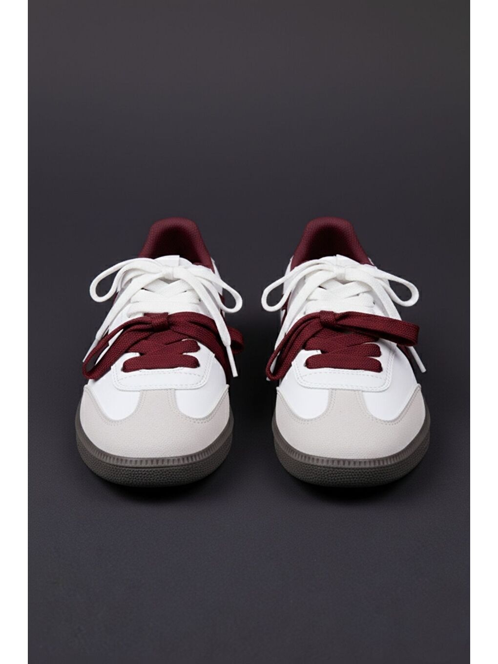 Bordo ETRO Çift Bağcıklı Günlük Kadın Sneaker Spor Ayakkabı-1