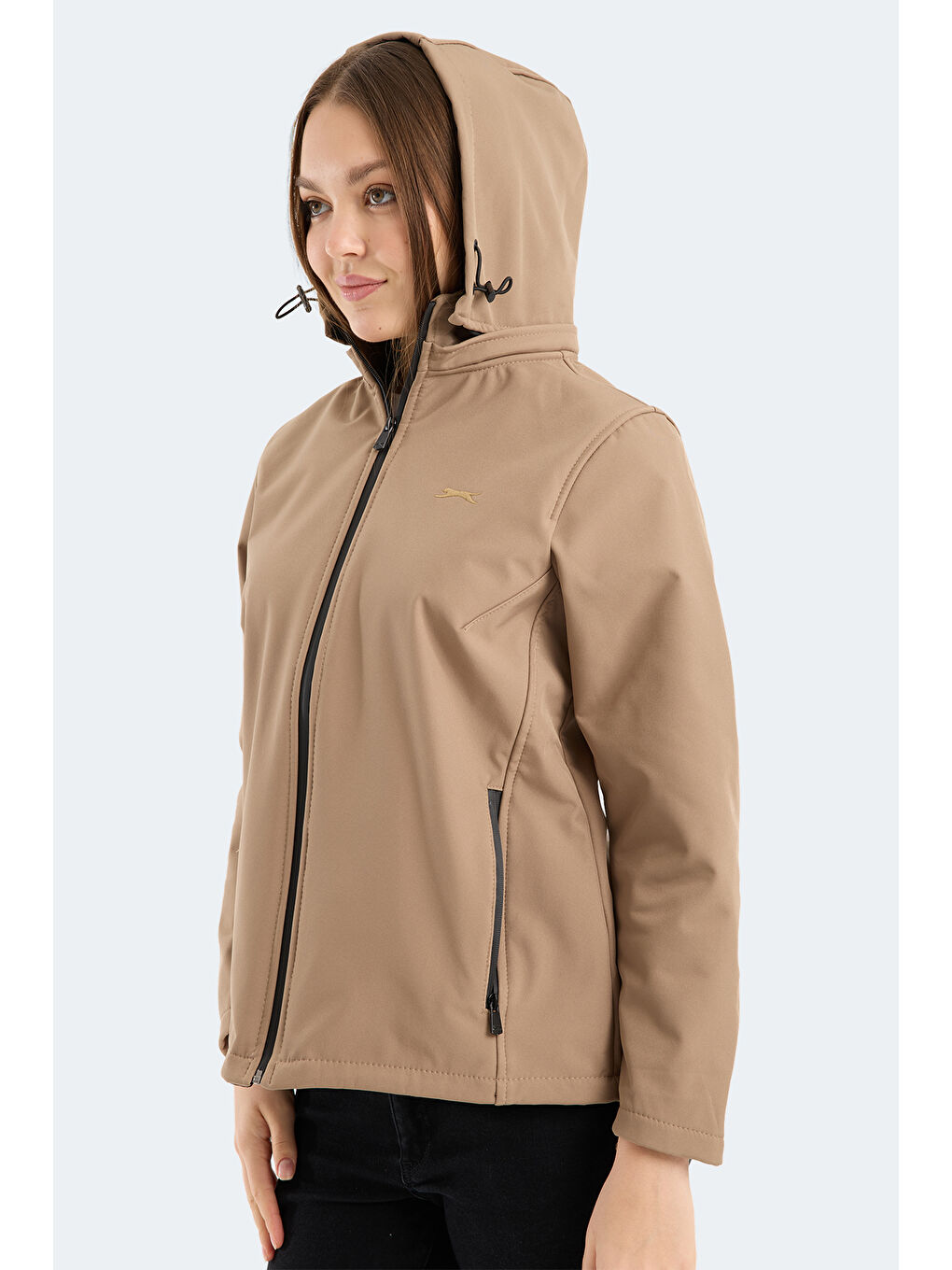 HEAT CONTROL Kadın Çıkarılabilir Kapüşonlu Bej Mont & Kaban-5