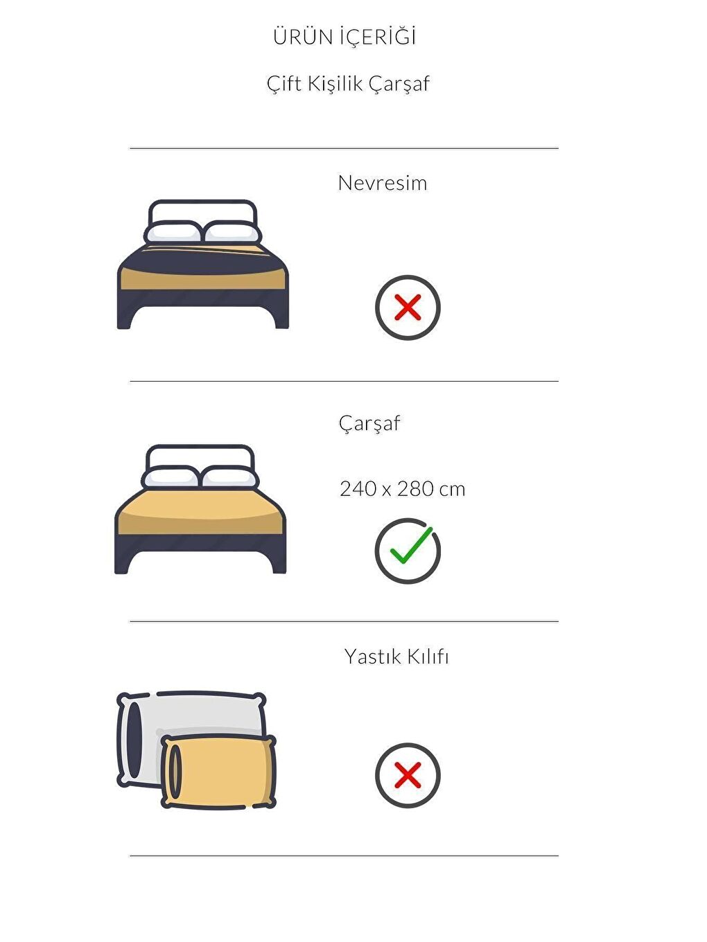 İkaros Serisi Çift Kişilik Otel Çarşafı 240x280 57 Tel Beyaz Kırmızı-2