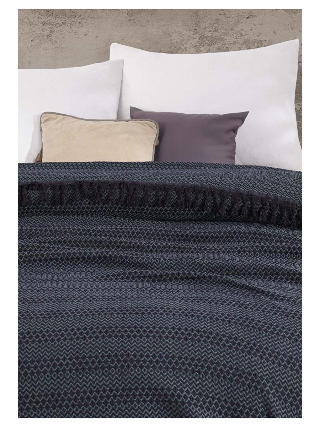 İndigo Çift Kişilik Peştamal Pike-1